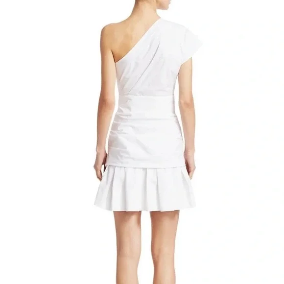 10 Crosby Derek Lam White One Shoulder Dress Size 0 - Picture 3 of 9